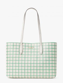 Kate Spade | Parchment Multi All Day Tennis Check Large Tote