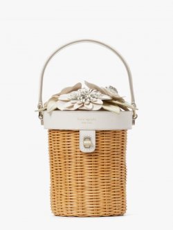 Kate Spade | Multi Bridal Wicker Flower Pot Crossbody