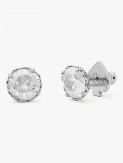 Kate Spade | Clear/Silver That Sparkle Round Earrings