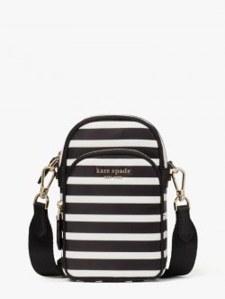 Kate Spade | Black Multi The Little Better Sam Hill Stripe North South Phone Crossbody