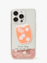 Kate Spade | Peach Multi. Campari Liquid Glitter Iphone 13 Pro Case