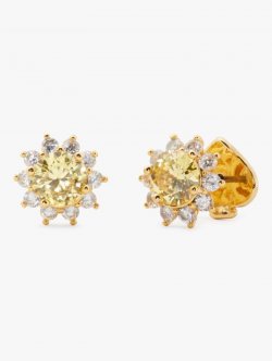 Kate Spade | Yellow. Sunny Stone Halo Studs