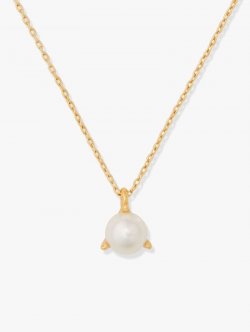 Kate Spade | Cream/Gold Brilliant Statements Tri-Prong Pendant