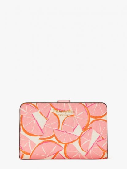 Kate Spade | Pink Multi. Spencer Grapefruit Compact Wallet - Click Image to Close