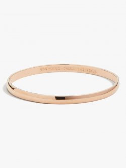 Kate Spade | Rose Gold Stop And Smell The Roses Idiom Bangle