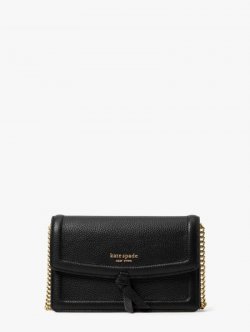 Kate Spade | Black Knott Flap Crossbody