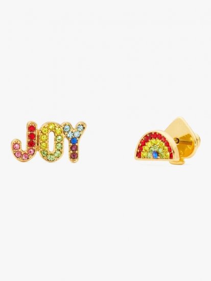 Kate Spade | Multi Rainbow Joy Asymmetrical Studs - Click Image to Close