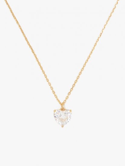 Kate Spade | Clear/Gold My Love April Heart Pendant - Click Image to Close