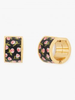 Kate Spade | Black Ditsy Rose Heritage Spade Flower Huggies