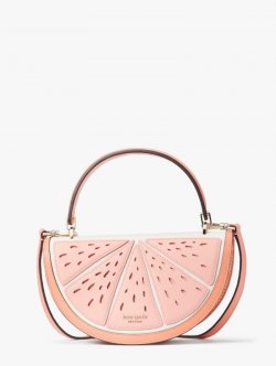 Kate Spade | Pink Moon Squeeze Wicker 3D Grapefruit Crossbody