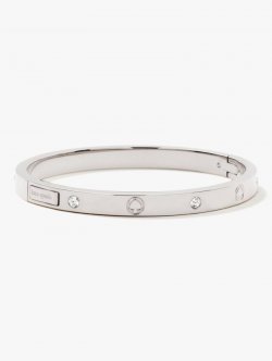 Kate Spade | Silver Infinite Spade Engraved Spade Bangle