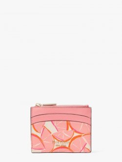 Kate Spade | Pink Multi. Spencer Grapefruit Coin Card Case