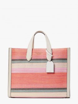 Kate Spade | Pink Multi Manhattan Striped Large Tote