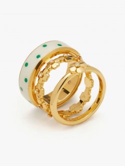 Kate Spade | Sun Dot Heritage Spade Flower Stacked Ring Set