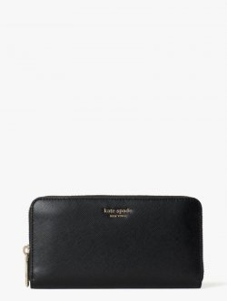 Kate Spade | Black Spencer Zip-Around Continental Wallet