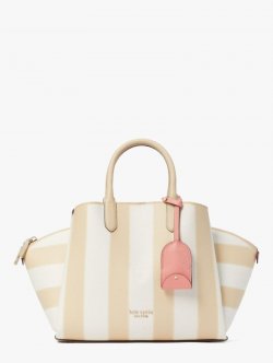 Kate Spade | Warm Stone Multi Avenue Awning Stripe Medium Satchel