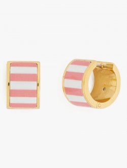 Kate Spade | Coral Lipstick Heritage Spade Flower Huggies