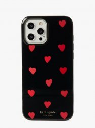 Kate Spade | Black Multi. Glitter Hearts Iphone 12 Pro Max Case