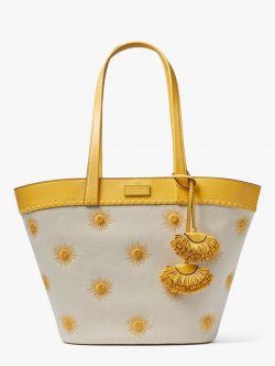 Kate Spade | Morning Light Multi The Pier Embroidered Canvas Medium Tote