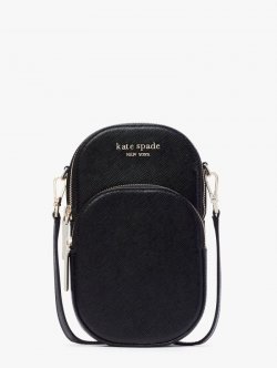 Kate Spade | Black Spencer North South Phone Crossbody