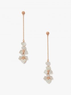 Kate Spade | Cream Multi/Rose Gold Precious Pansy Linear Earrings