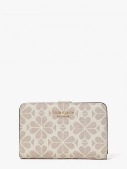 Kate Spade | Parchment Multi Spade Flower Coated Canvas Compact Wallet