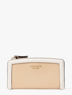 Kate Spade | Warm Stone Multi Knott Colorblocked Zip Slim Wallet