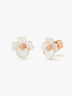 Kate Spade | Cream Multi/Rose Gold Precious Pansy Studs