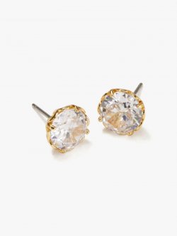 Kate Spade | Clear/Gold That Sparkle Round Earrings