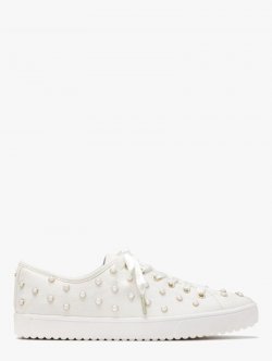 Kate Spade | Parchment. Match Pearls Sneakers