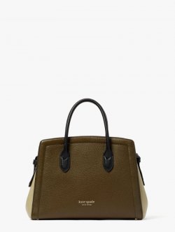 Kate Spade | Duck Green Multi Knott Colorblocked Medium Satchel